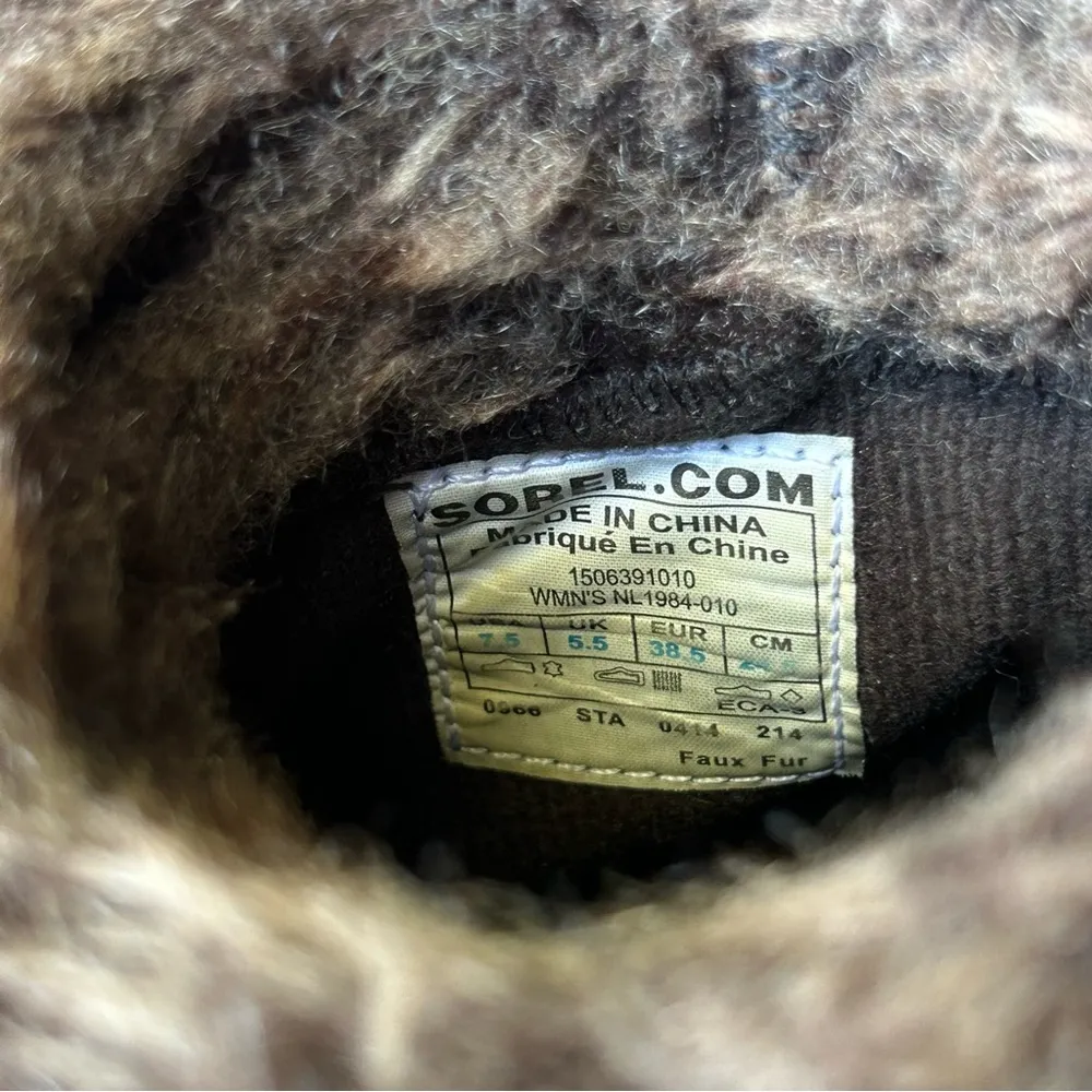 Sorel Joan of Arctic leather wedge heel boots women’s shoe size 7.5 - Image 10