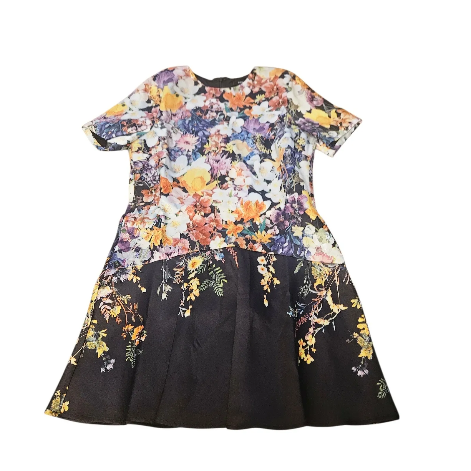 AQUA Placed Floral Drop Waist Mini Dress Exclusive Bloomingdales - Image 3