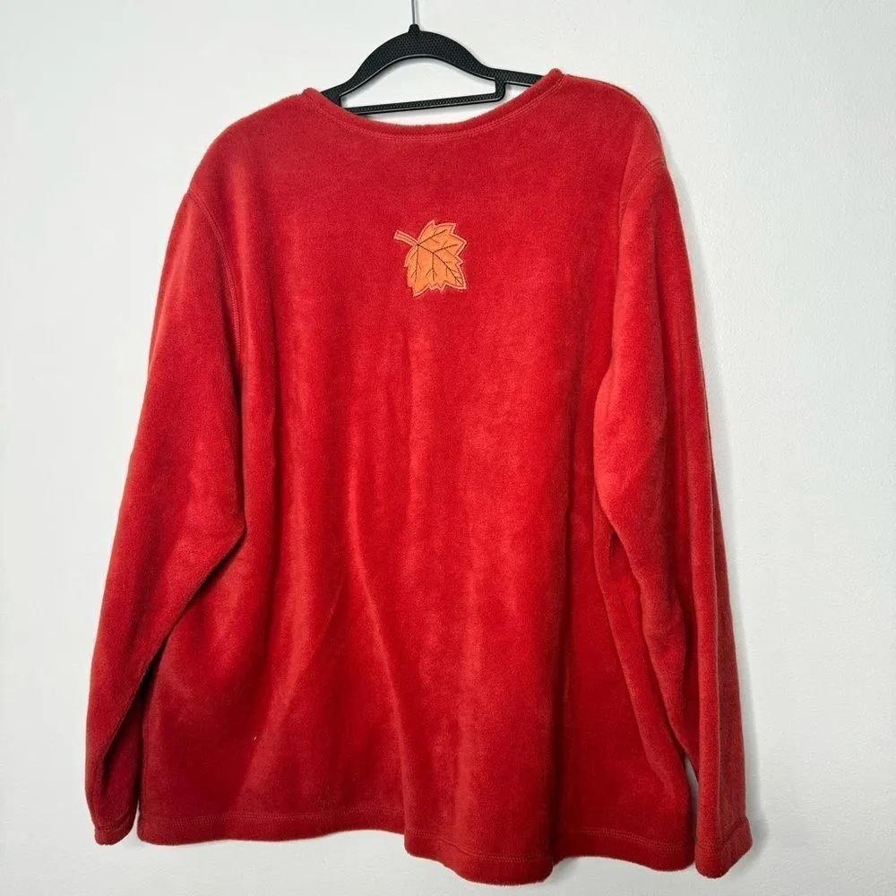 Croft & barrow fall fleece button up cardigan size 1X - Image 7