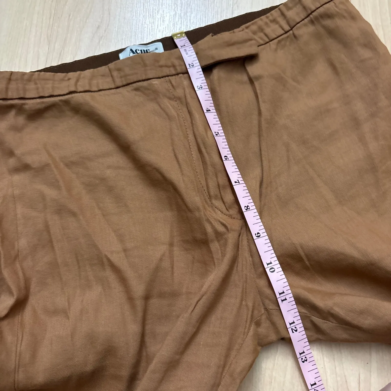 ACNE STUDIO Brown Lee Linen Pants Size 38 - Image 5