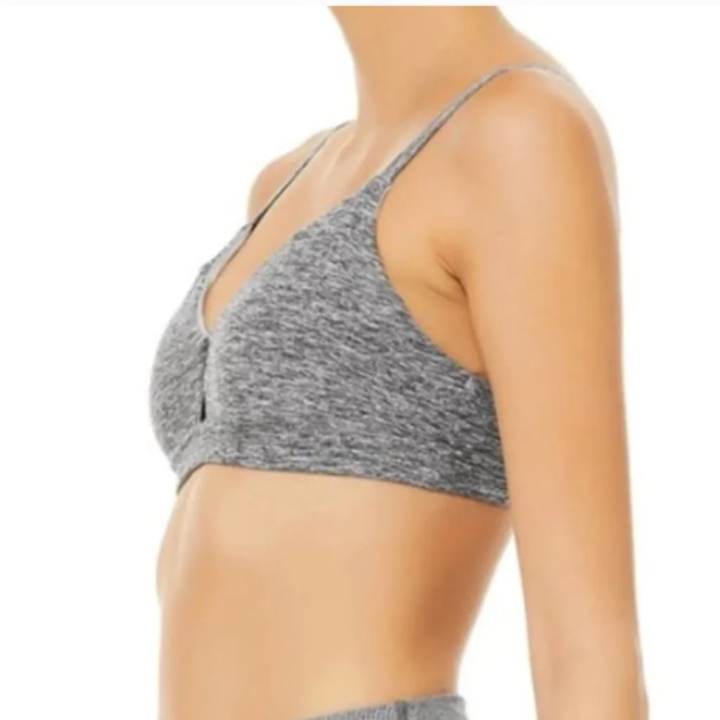 Alo Alosoft Heather Gray Cami Sports Bra Large - Image 8