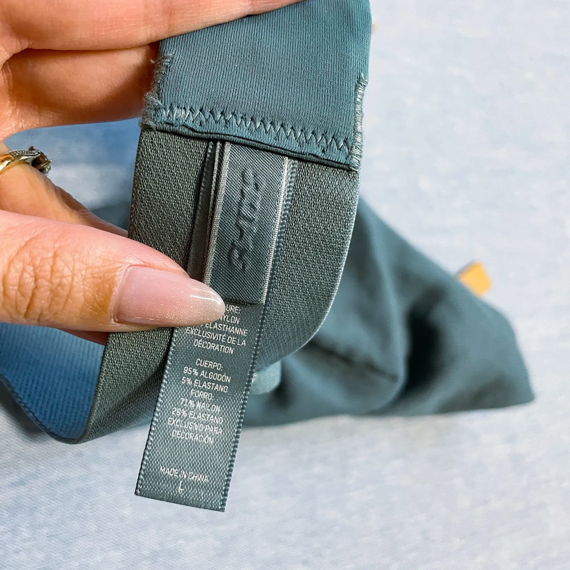 New Skims Cotton Rib Plunge Bralette Size L in Kyanite - Image 5