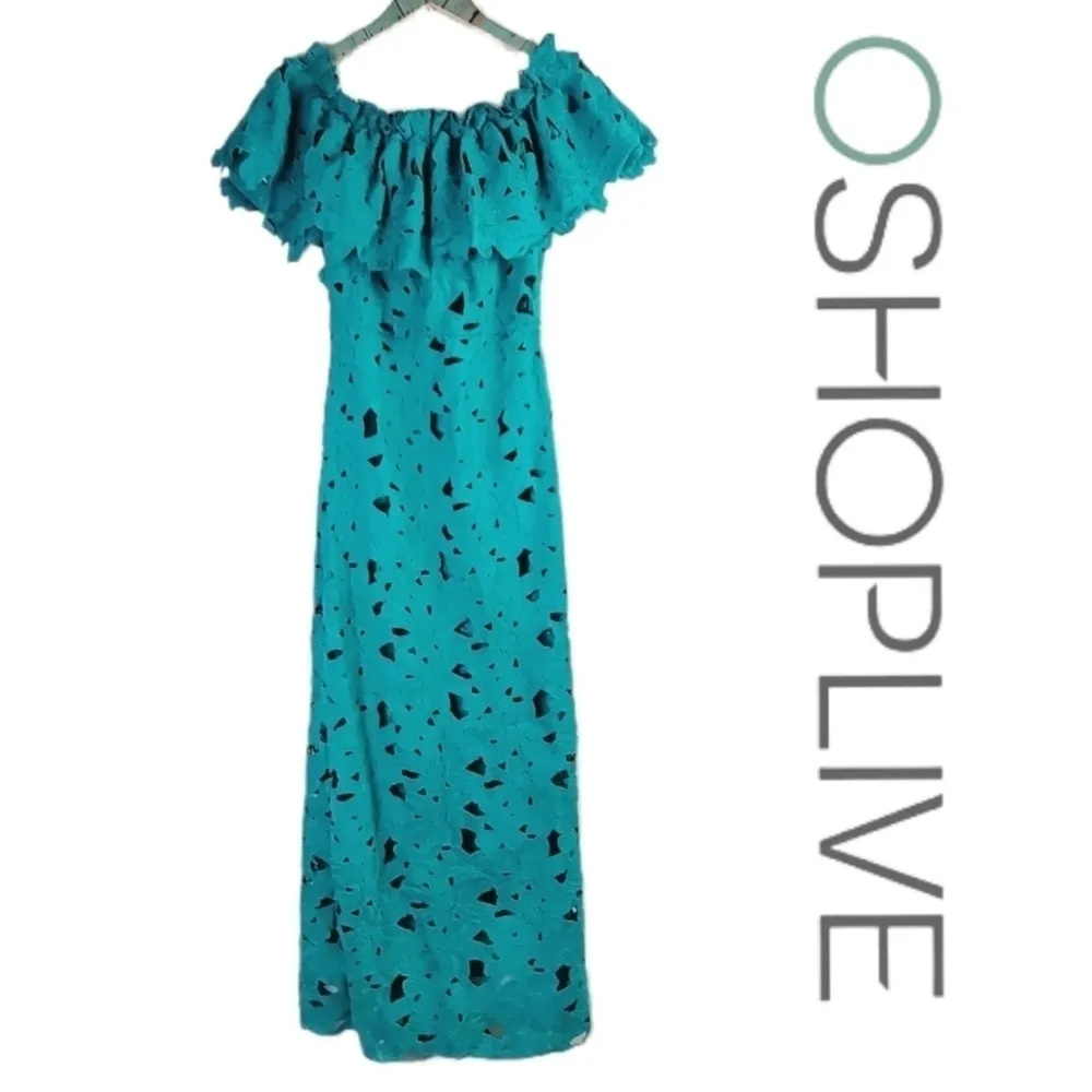 OSHOPLIVE Teal Floral Cut - Image 5
