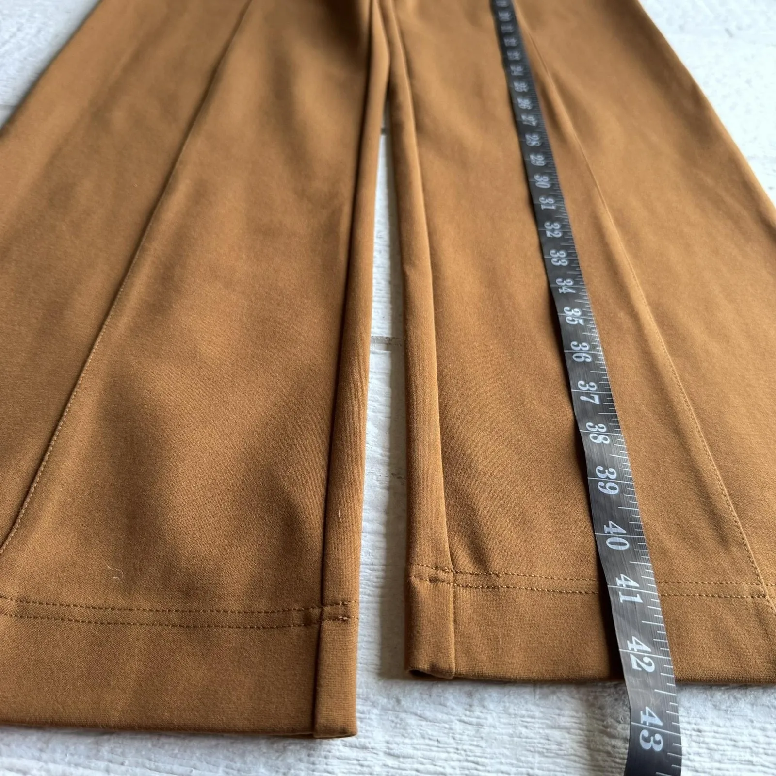 Betabrand Pants Womens Medium Brown Sailor High Rise Dress Yoga Trousers Flared - Image 9