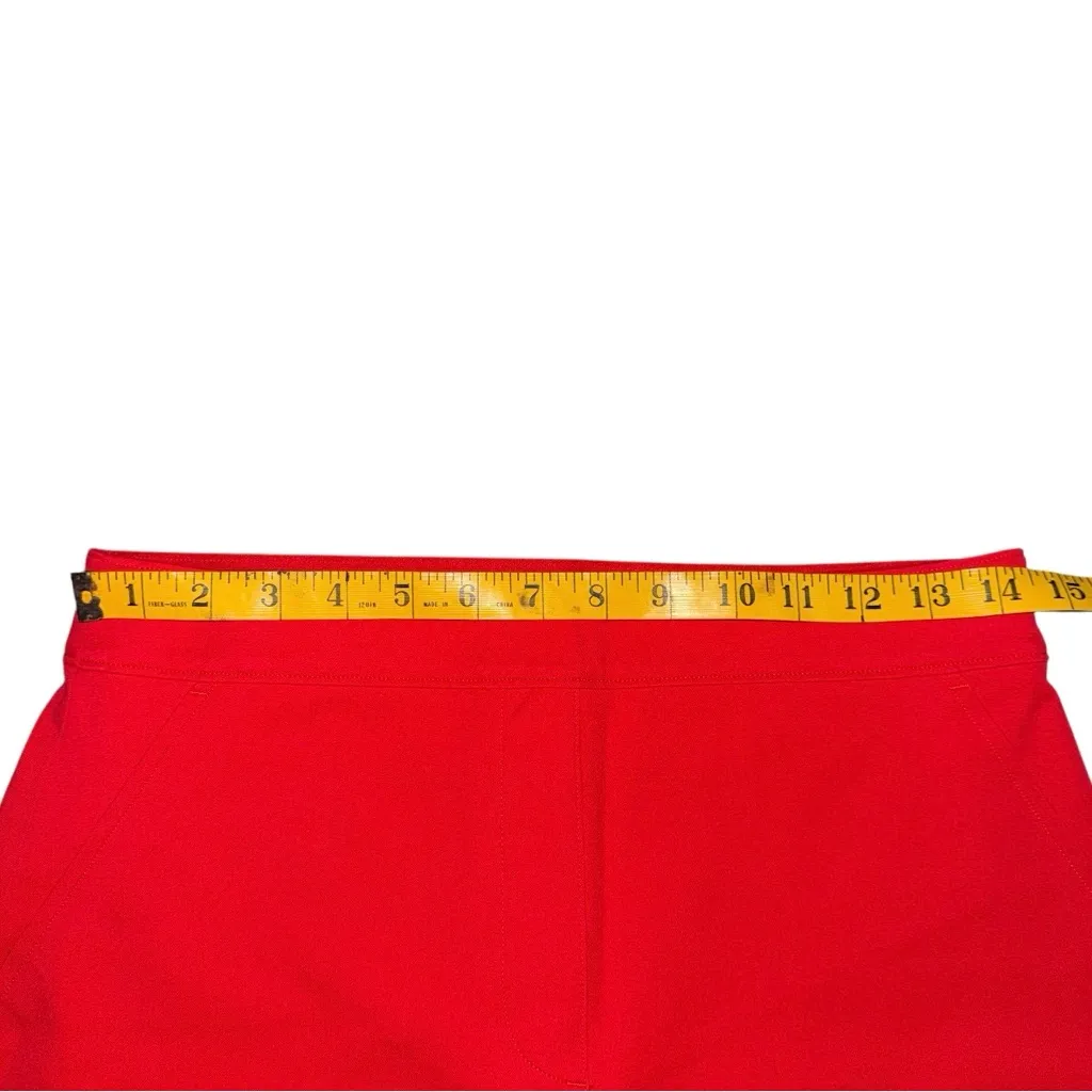 Spanx Polished Stretch Cotton Shorts Red Size Small Pull-On High Rise 6” Inseam - Image 8
