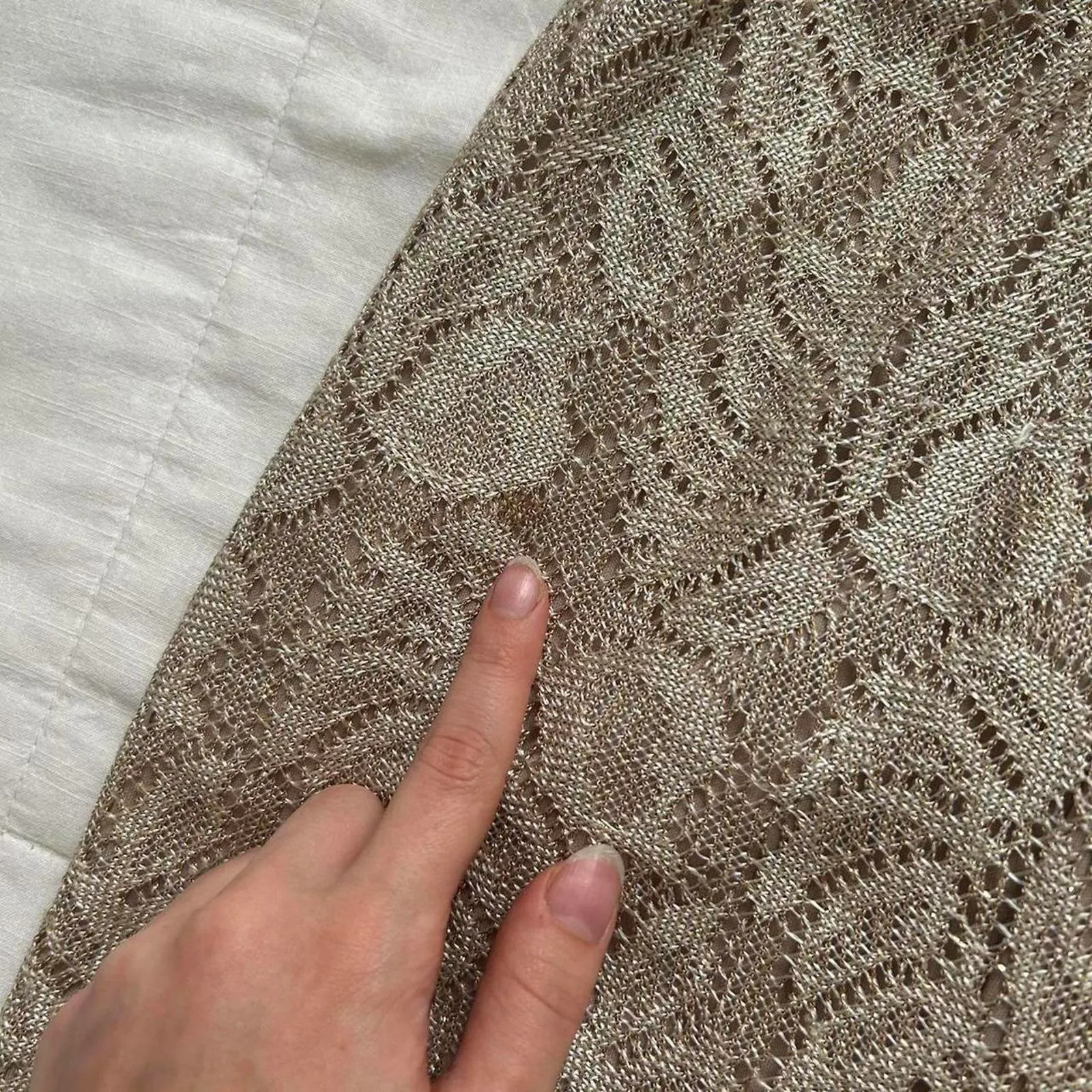 Y2K Betsy & Adam Tan lace diamanté ring halter dress with bow detail Size 4 - Image 5