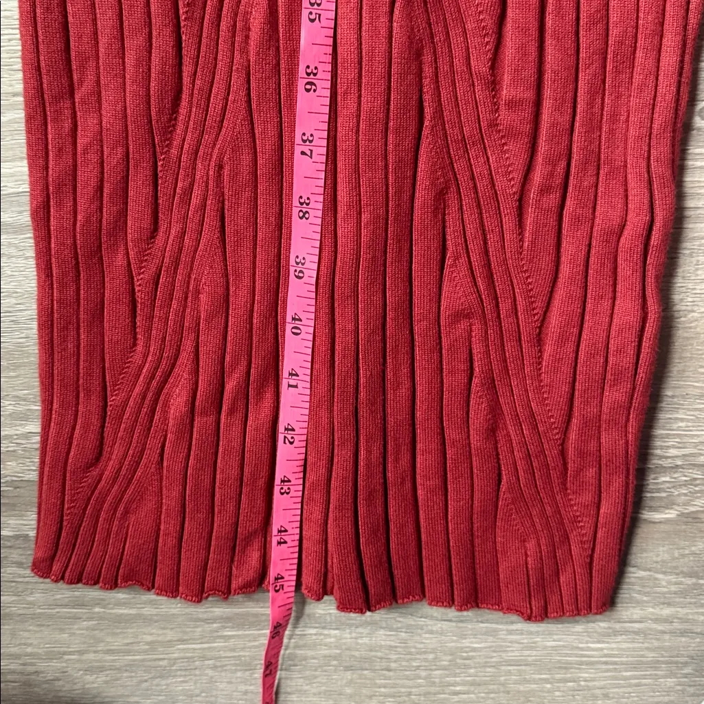 Anthropologie Maeve Maris Midi Sweater Dress Rust Small - Image 12