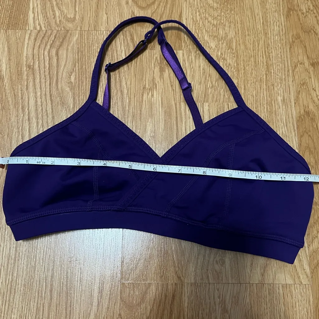 Lululemon Purple Triangle Eagle Yoga Bra with Cross-Straps (Size 4) - Image 7