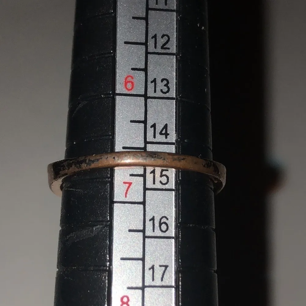 Size 6.75 Rose Gold Tone Smoky Quartz CZ Rhinestone Fashion Statement Ring - Image 6