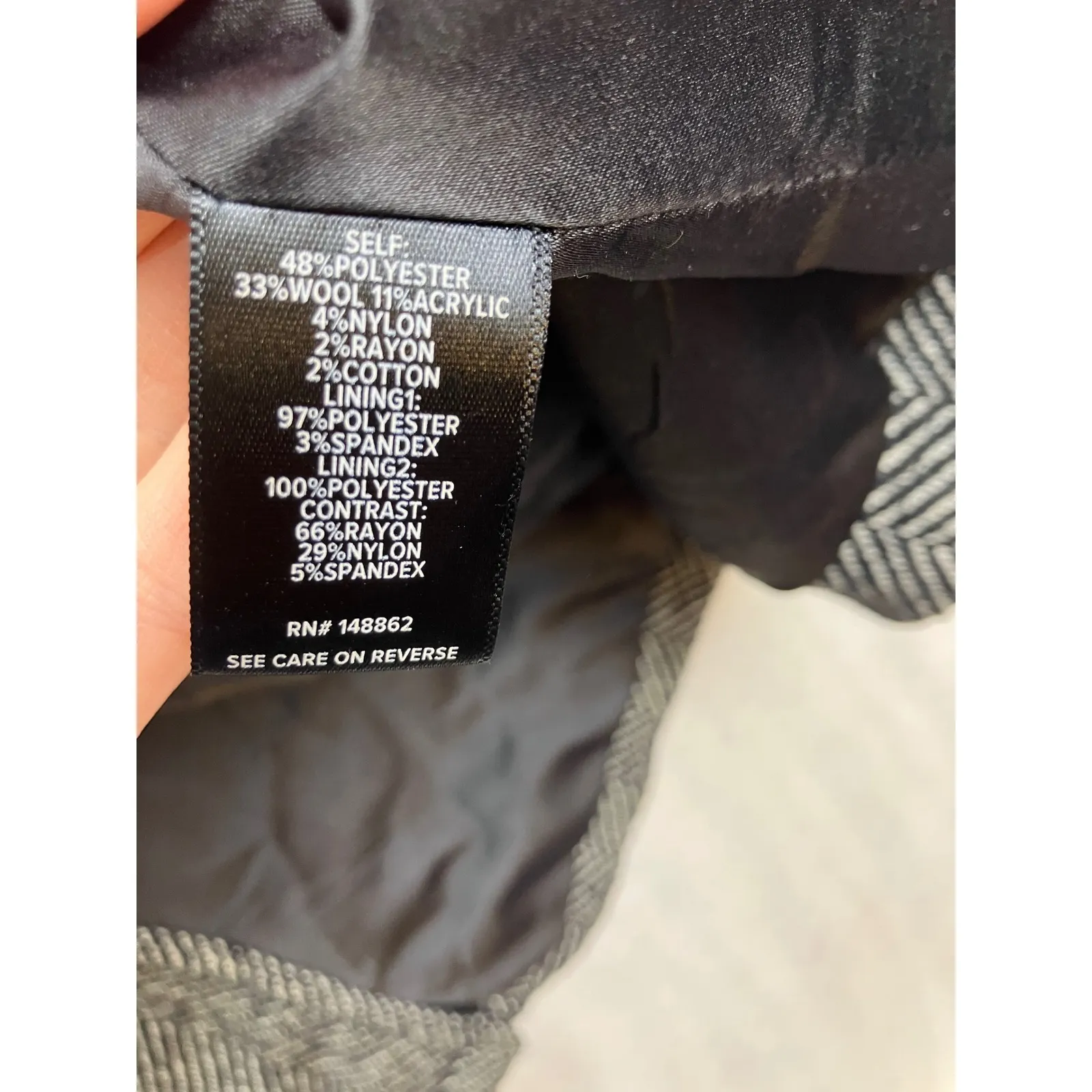 Torrid Black White Herringbone Double Breasted Coat Plus Size 3 Flaw - Image 9