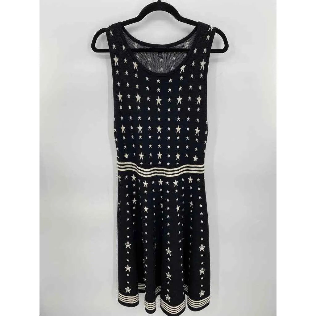 Torrid Sweater Dress Women 1 14/16 1X Black Gold Metallic Celestial Star Print - Image 3