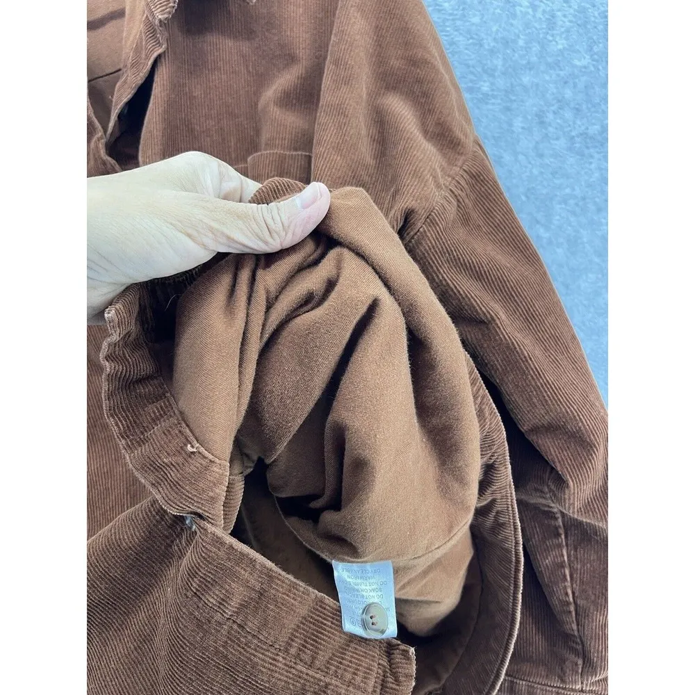 Daryl-Ann Denner Women's Button Front Corduroy Shirt Long Sleeve Large Lined - Image 4