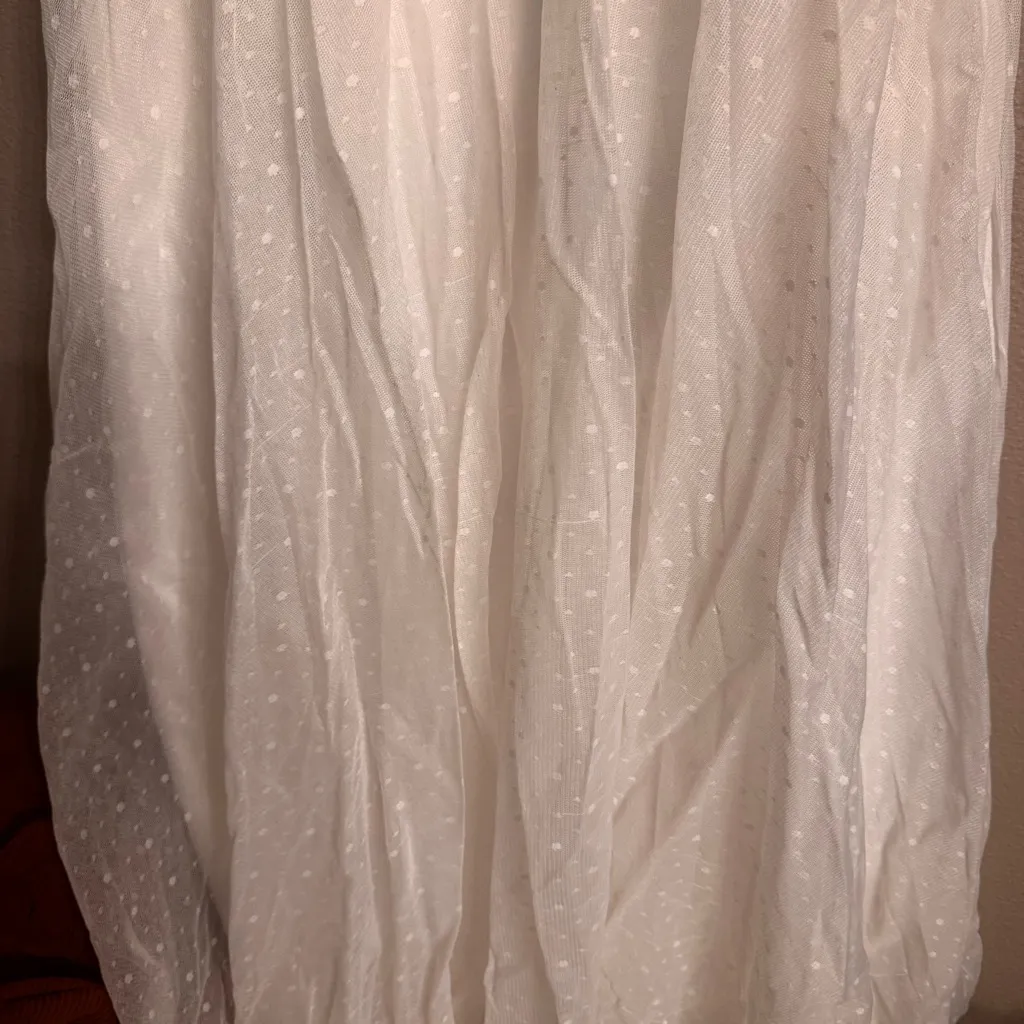 LULUS Sweet Serenade Tulle Swiss Dot Surplice Midi Dress - Image 3