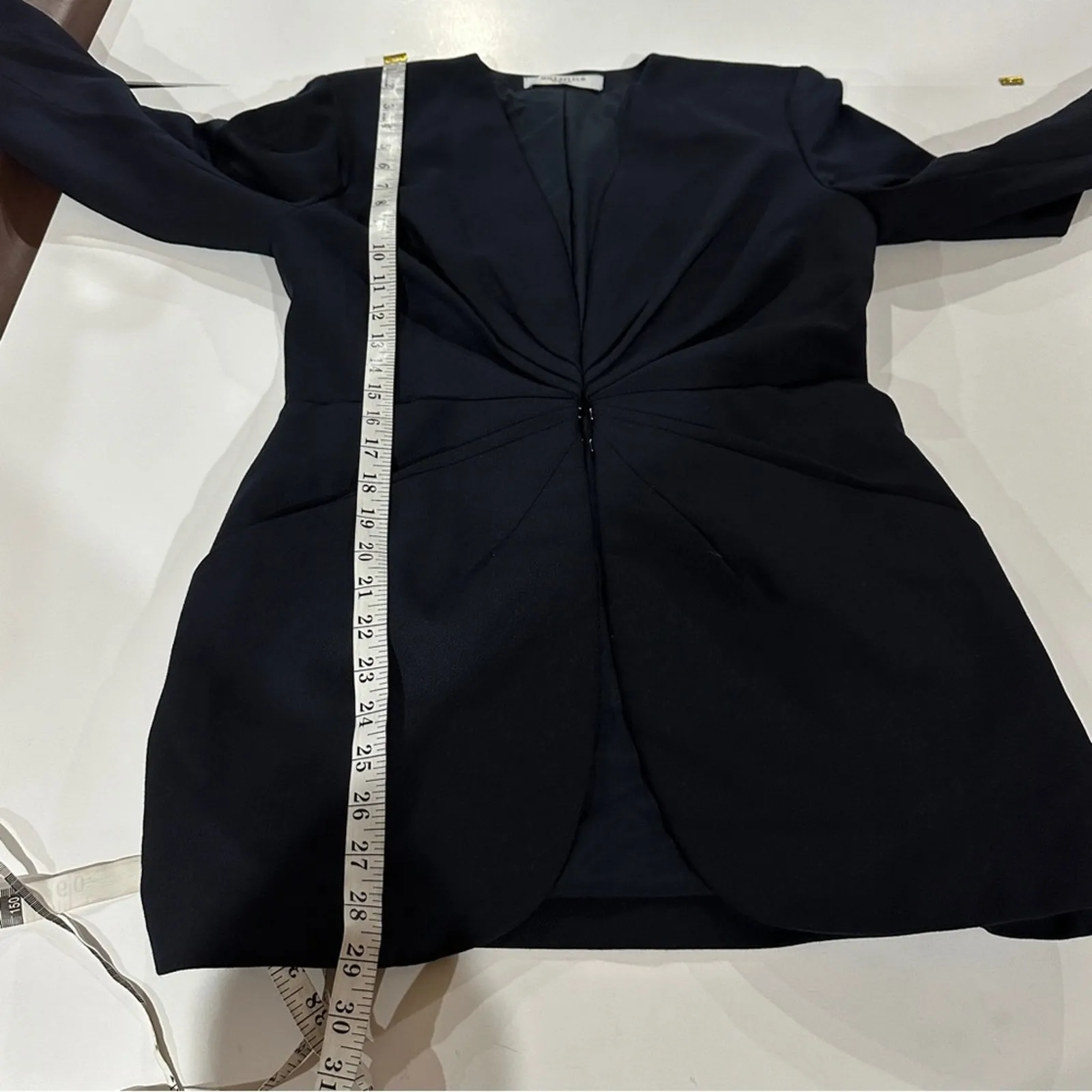 MM Lafleur Carmen Jacket Sharkskin Ink Wool‎ Blend Blazer Size 6 - Image 11