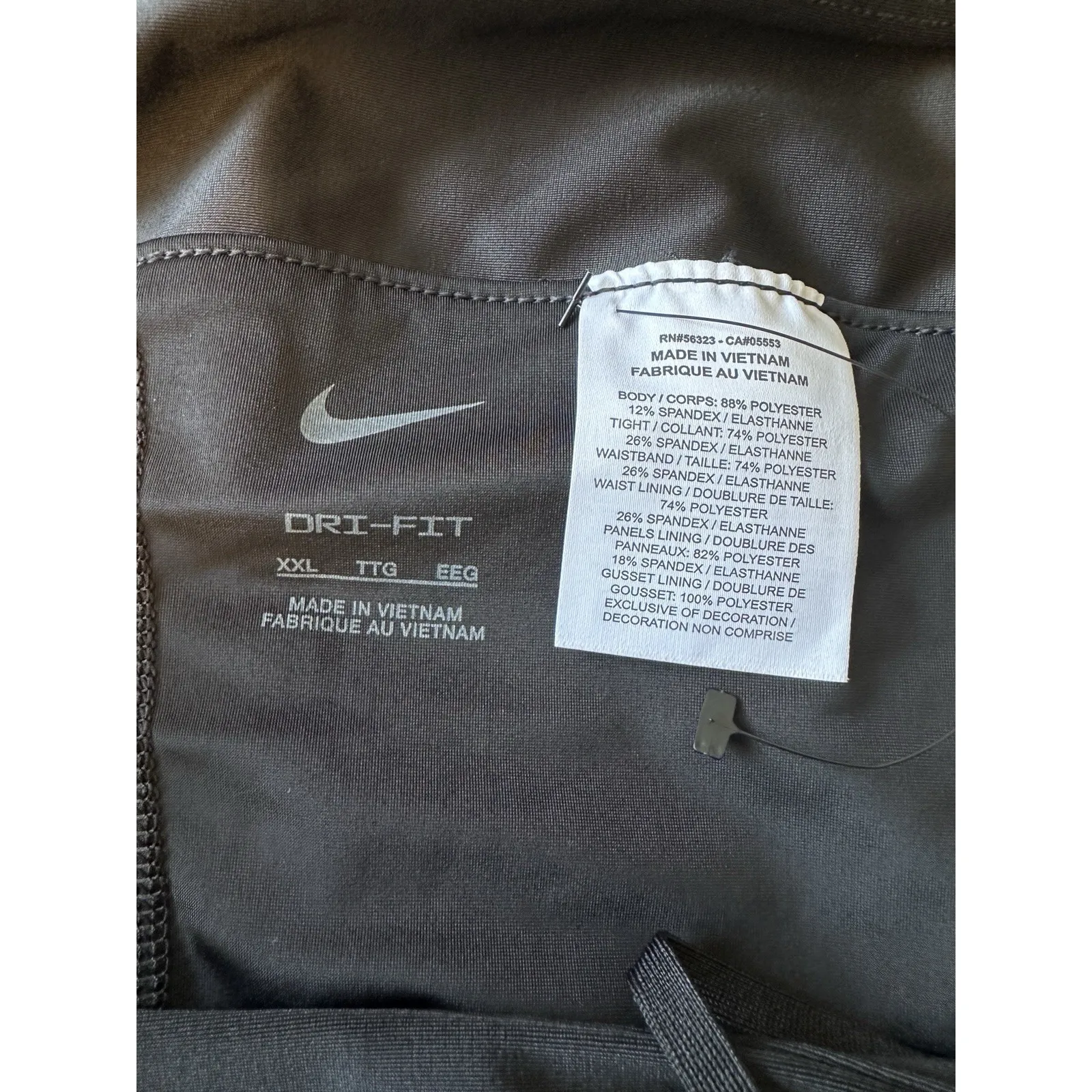 Nike Dri-Fit Women's‎ Running Shorts 2-in-1 Mid Rise In Black Size 2XL - Image 4