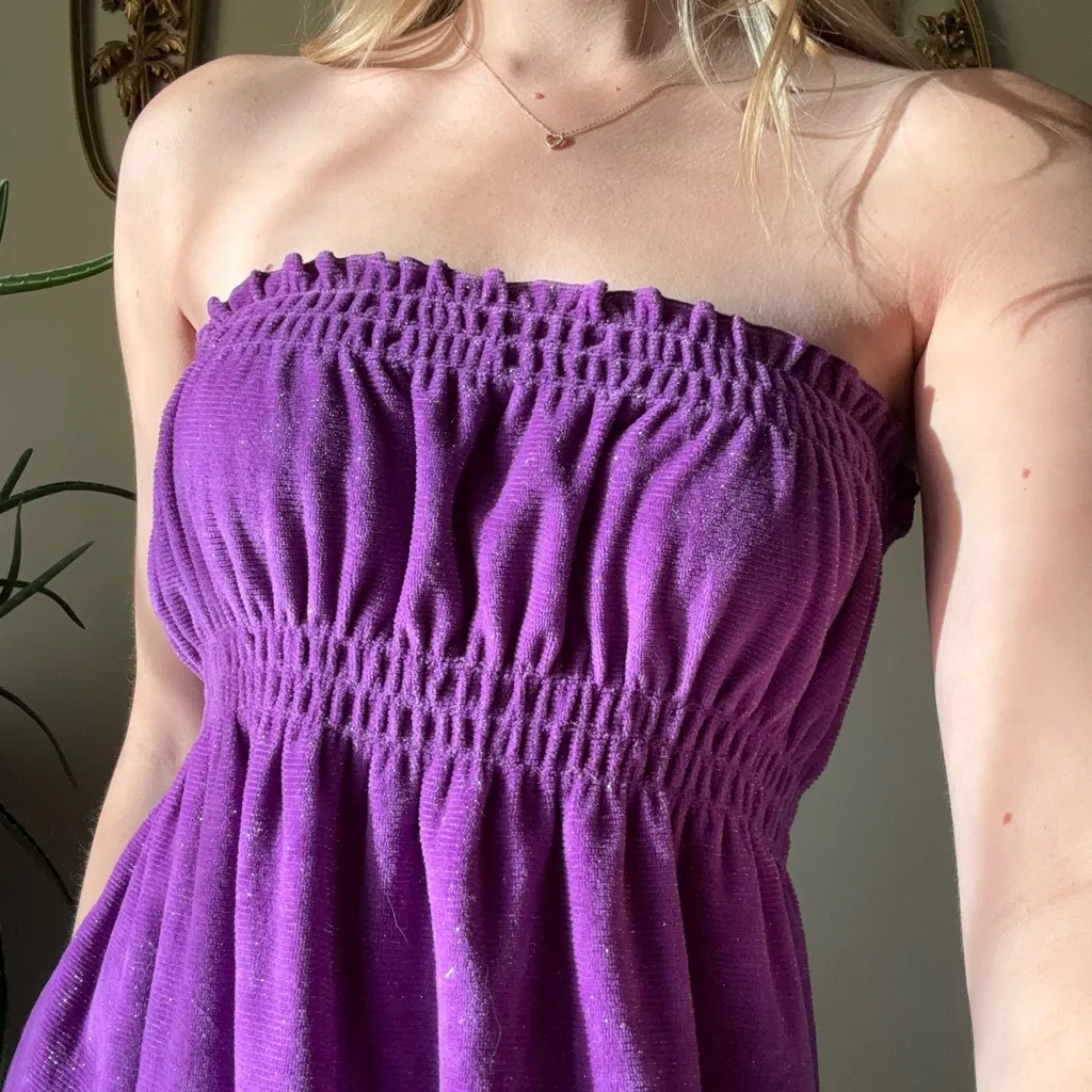 OP Y2K Terry Cloth Sparkle Mini Dress - Image 6