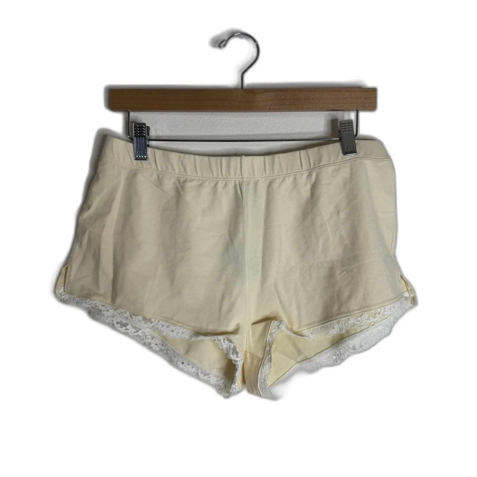 Skims Cotton Lace Cami Boxer Sleepwear Set Womens Medium Buttermilk Pajama pjs - Image 8