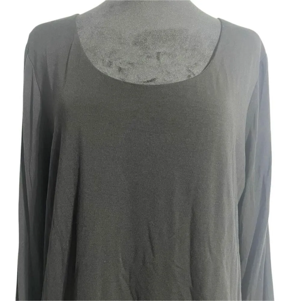 Soma Size Large  Top Scoop Neck Shirt Black Long Sleeve - Image 2