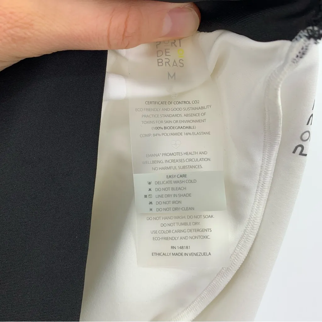 NWT PORT DE BRAS Gio Wave Top Chantilly/Black M Black Size M - Image 4