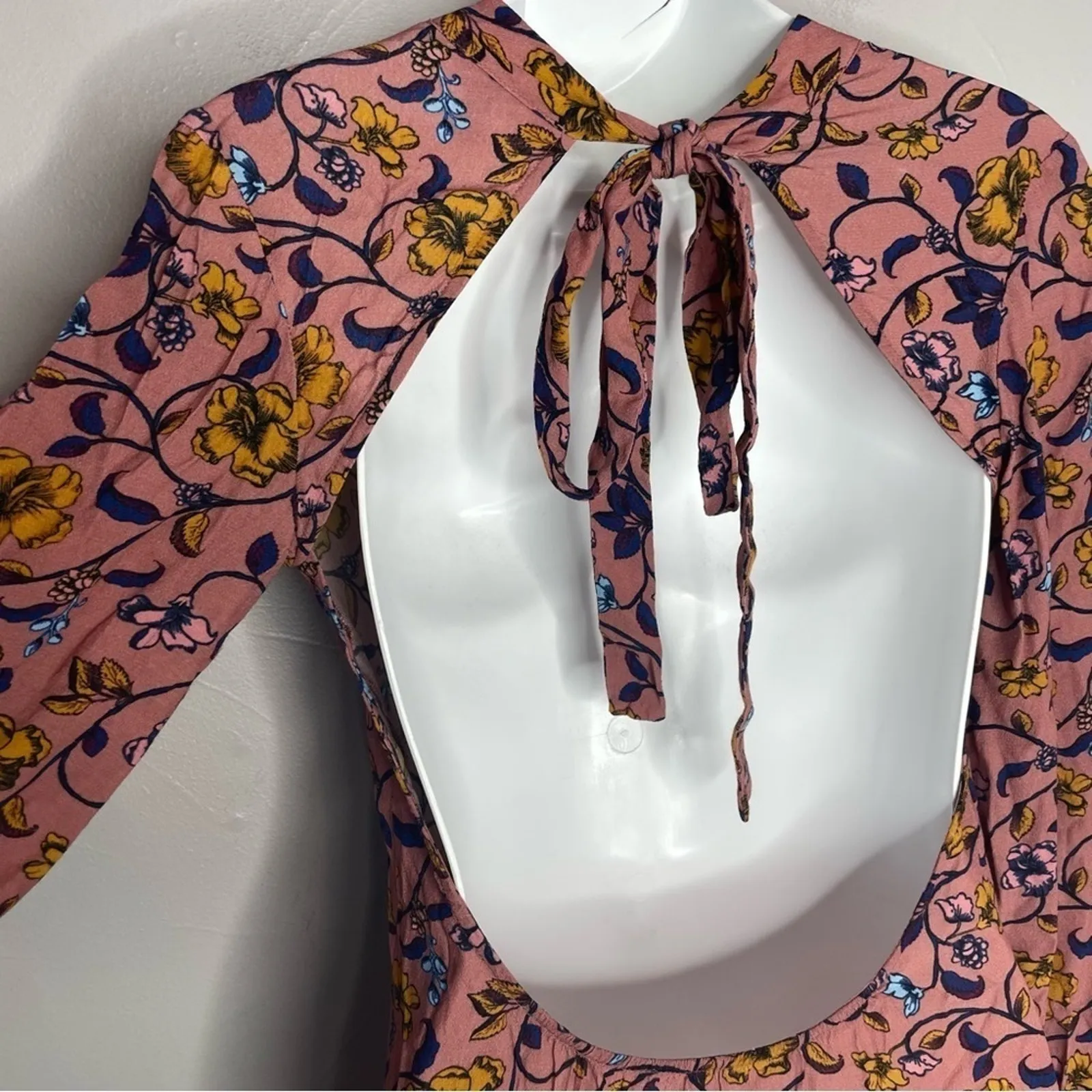 FOR LOVE & LEMONS Urban Outfitters Dress Womens Size XS Holiday Floral Feminine - Image 9