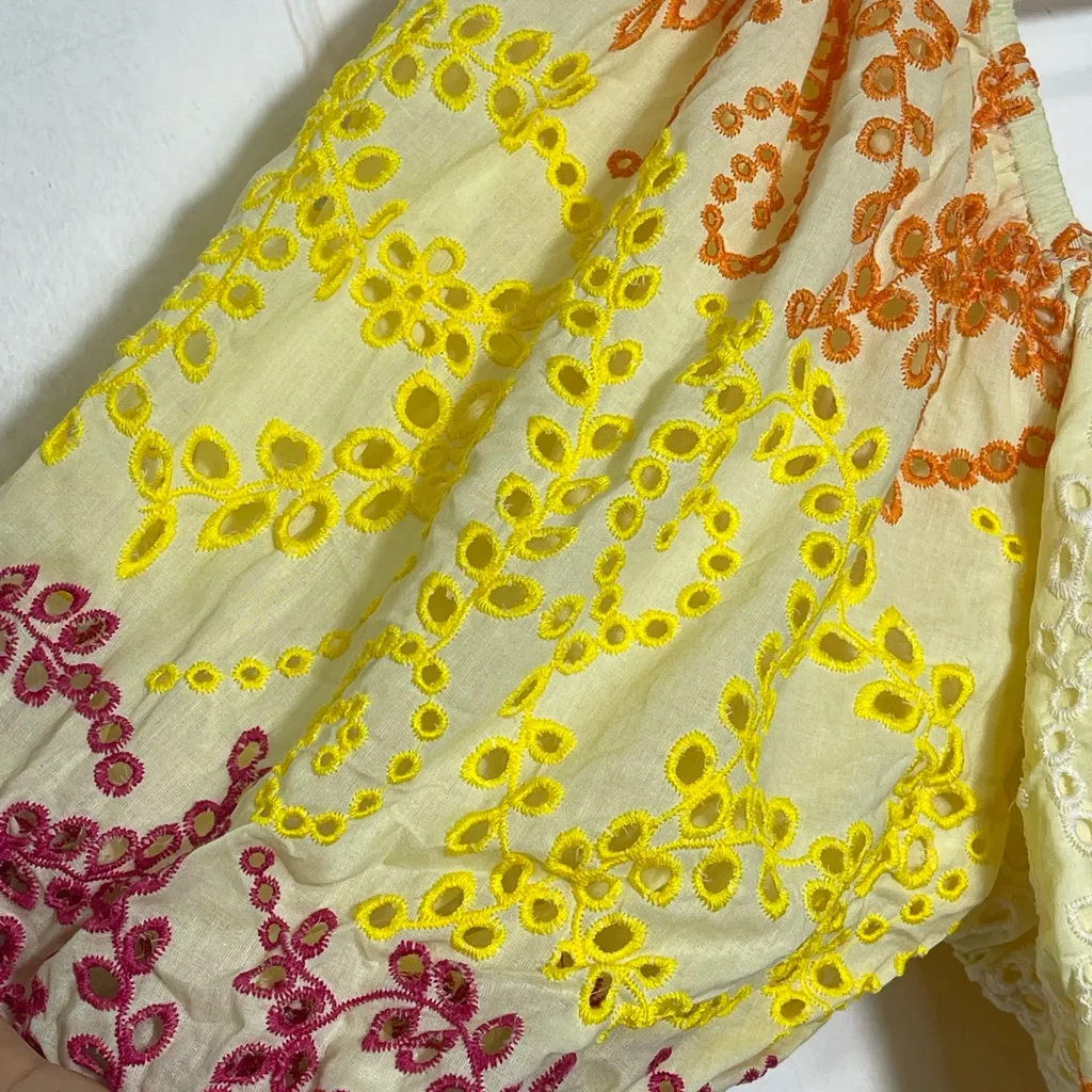 ENGLISH FACTORY WOMEN’S COTTON EYELET PUFF-SLEEVE MAXI DRESS - Image 11