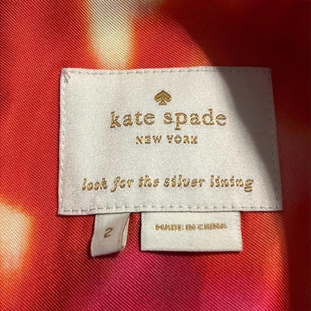 Kate Spade New York women’s size 2 mini dress splotched neon print zip up back - Image 6