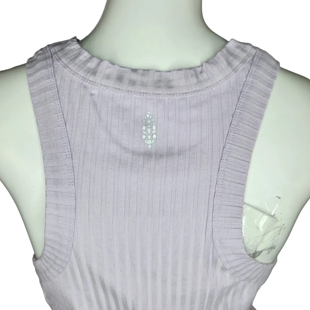 Free People Movement Womens Medium Blissed Out Ribbed Tank Lilac Dew Berry - Image 7