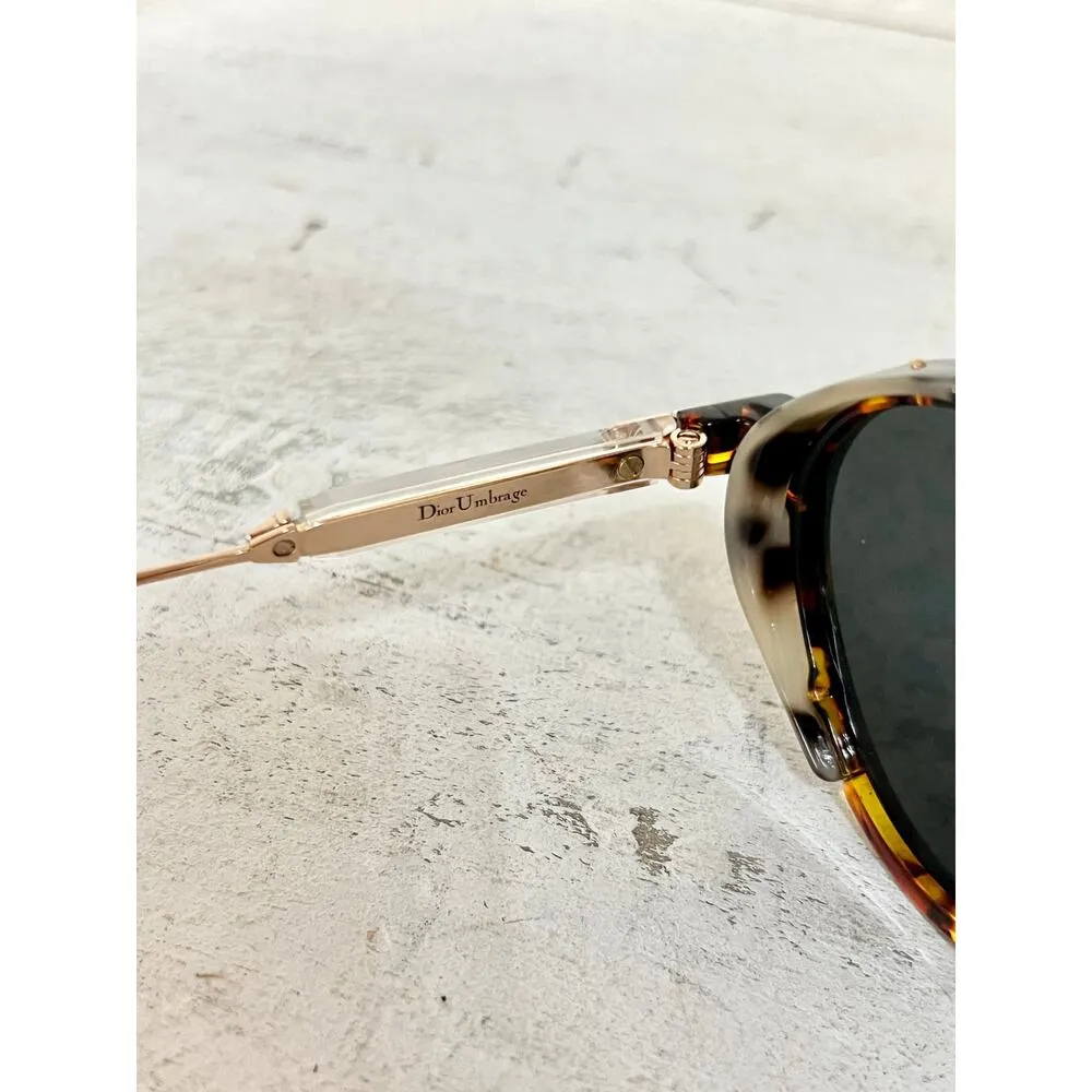 Christian Dior Umbrage DX3TN 5220 Blonde Havana/Purple Mirror Round Sunglasses - Image 8