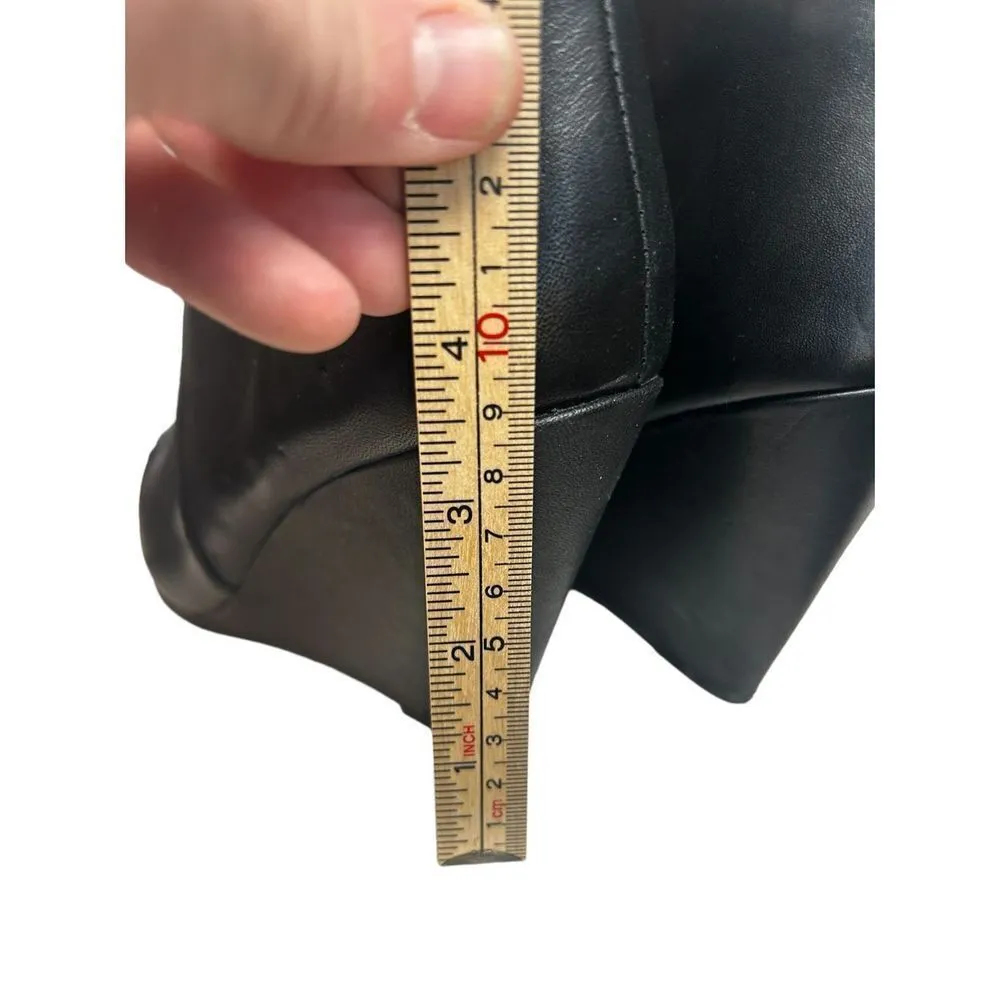 Seychelles black wedge bootie size 6M 3.5” heel black leather - Image 4