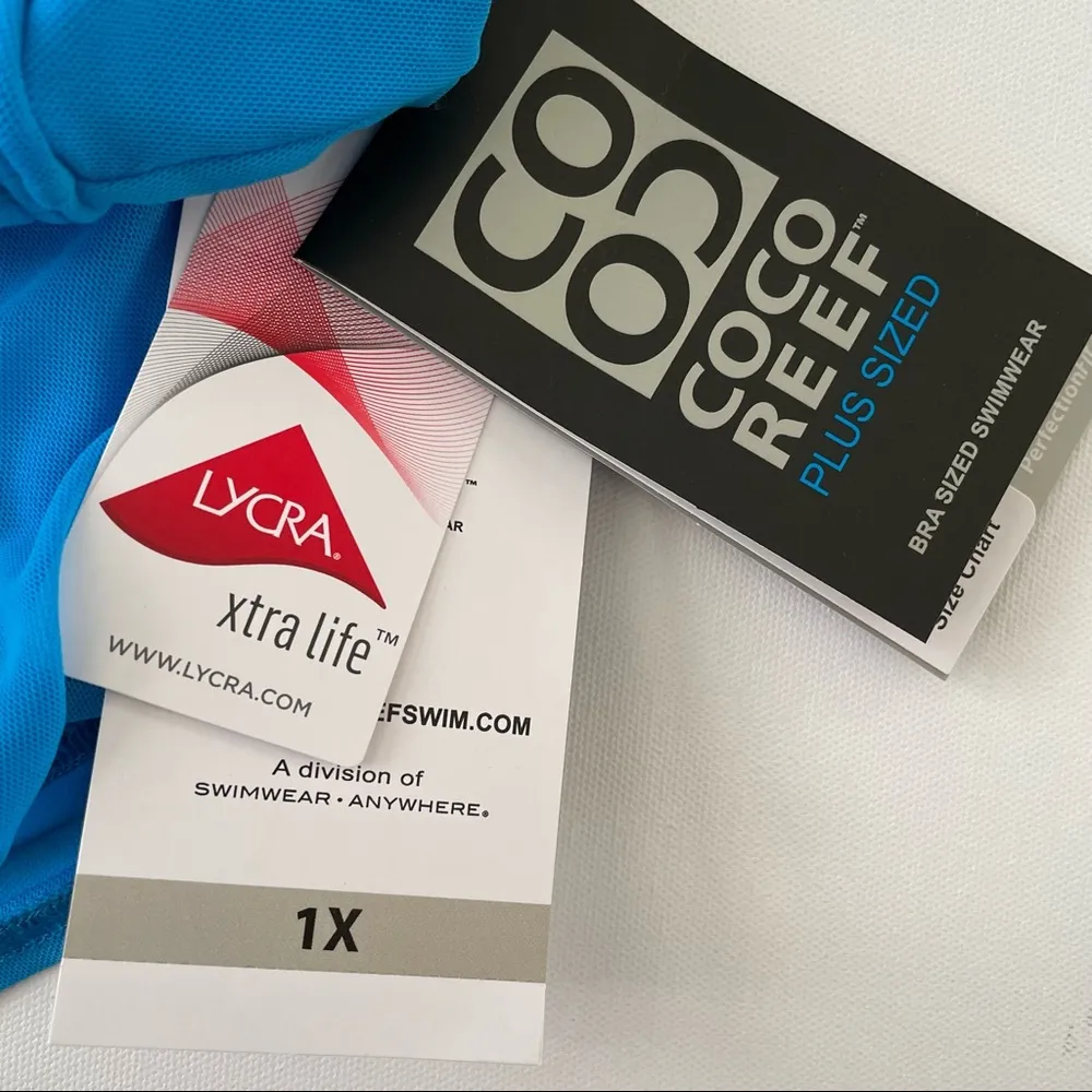 Coco Reef Women’s Classic Solids Mesh Layer Swim Skort Bottom Size 1X - Image 5