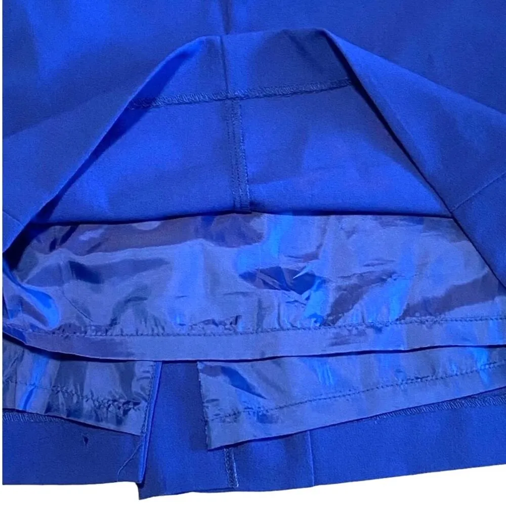 CALVIN KLEIN Royal Blue Sleeveless Fitted Summer Ruffle Dress ~ Women's Size 6 - Image 6