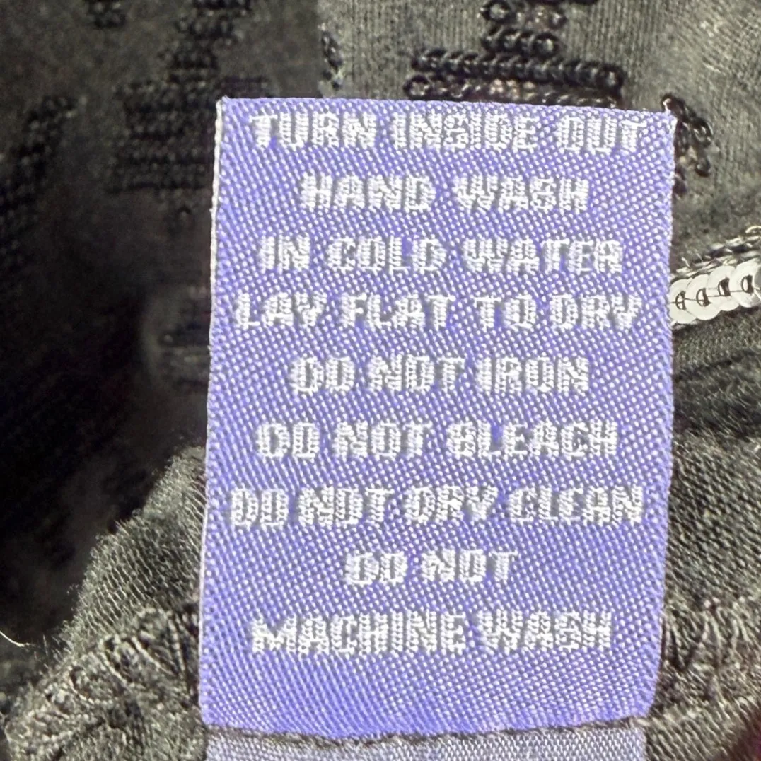 Vivienne Tam Black Sequin Houndstooth Tank Top Sparkle‎ Party Holiday Unk Size - Image 9