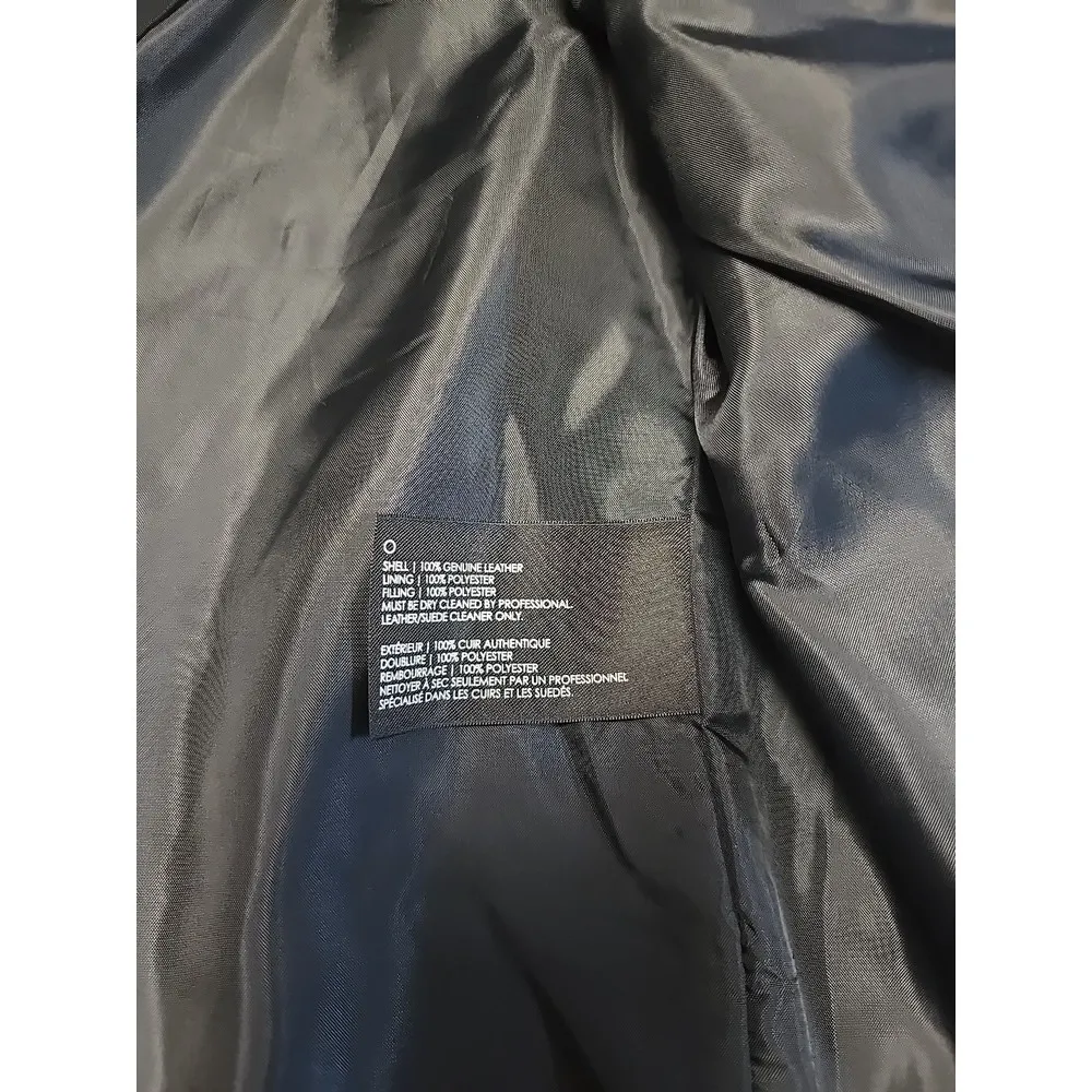 Club Monaco Womens Faye Quilted Leather Moto Jacket Sz XS‎ - Image 6