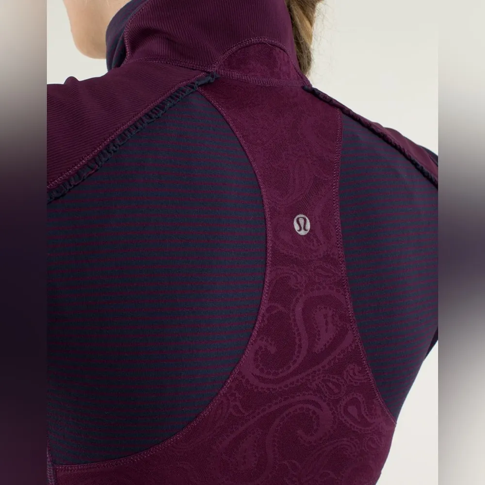 Lululemon Star Runner Pullover Hyper Stripe Plum / Plum - Image 2