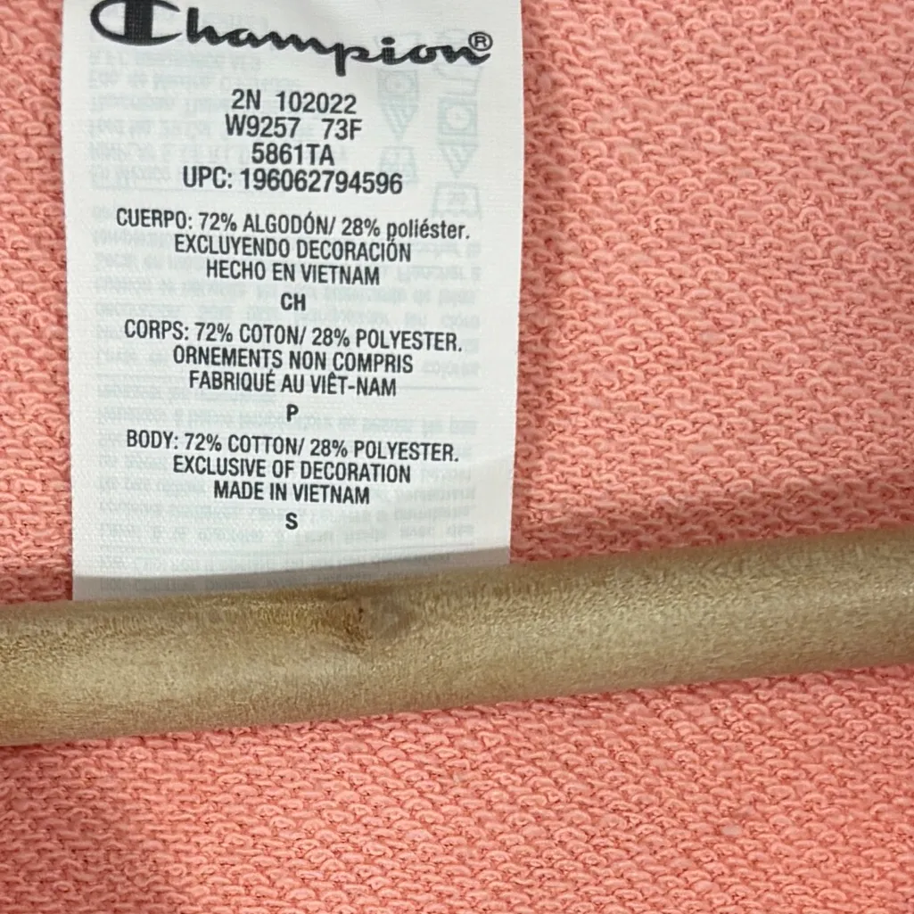 Champion Quarter Zip Sweatshirt Women S Pastel Soft Peach Athleisure Comfy Cozy - Image 6