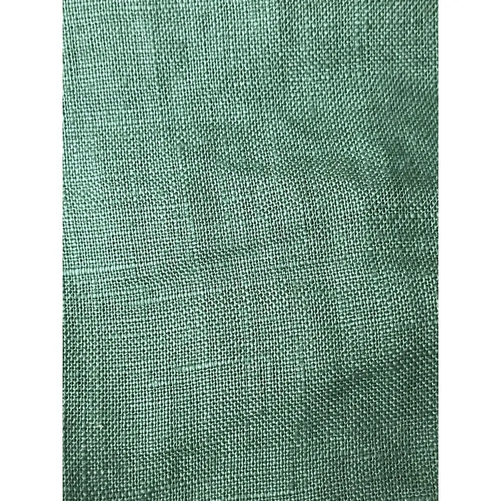 gianni bini Green Linen Embroidered Midnrise Wide Leg Cropped Pant Green 10 - Image 7