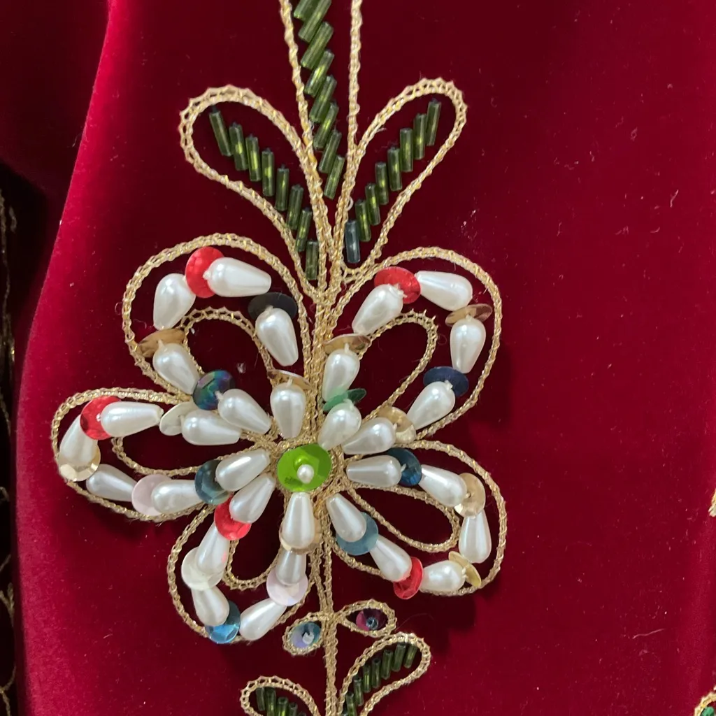 70’s TRADITIONAL KATAF WITH TURKISH MOTIFS BEADED MARAS THREAD BROCADE SULTAN - Image 7