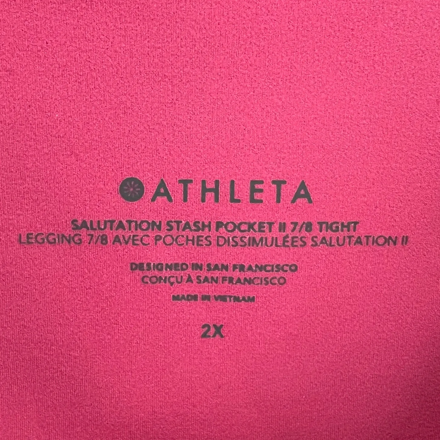 Athleta Salutation Stash Leggings Womens 2XL Pink 7/8 Pockets Yoga Activewear - Image 11