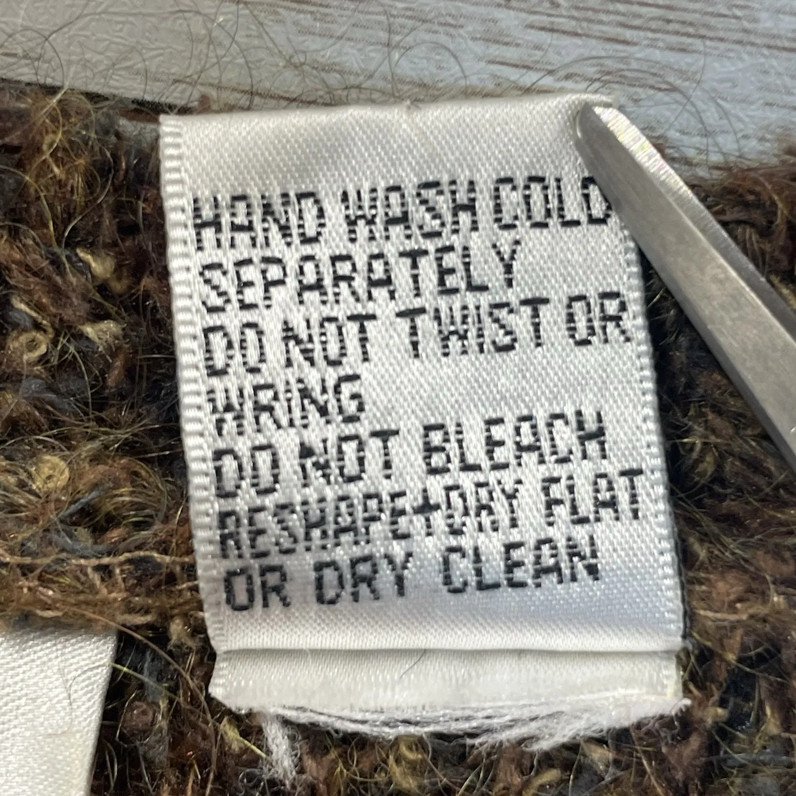 Vintag Paul Harris Womens S Sweater Mohair Blend Brown Pullover Crew Long Sleeve - Image 8