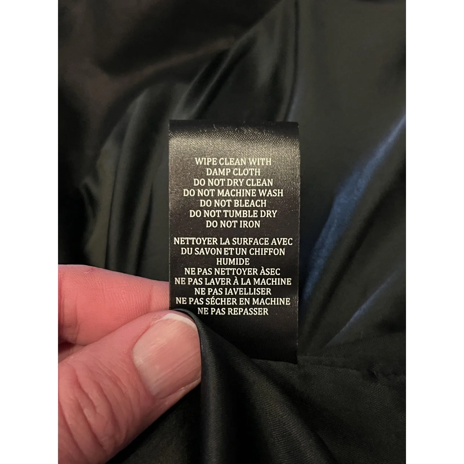 BLANK NYC Moto Jacket Womens Medium Black Faux Leather Asymmetrical Zip Biker - Image 12