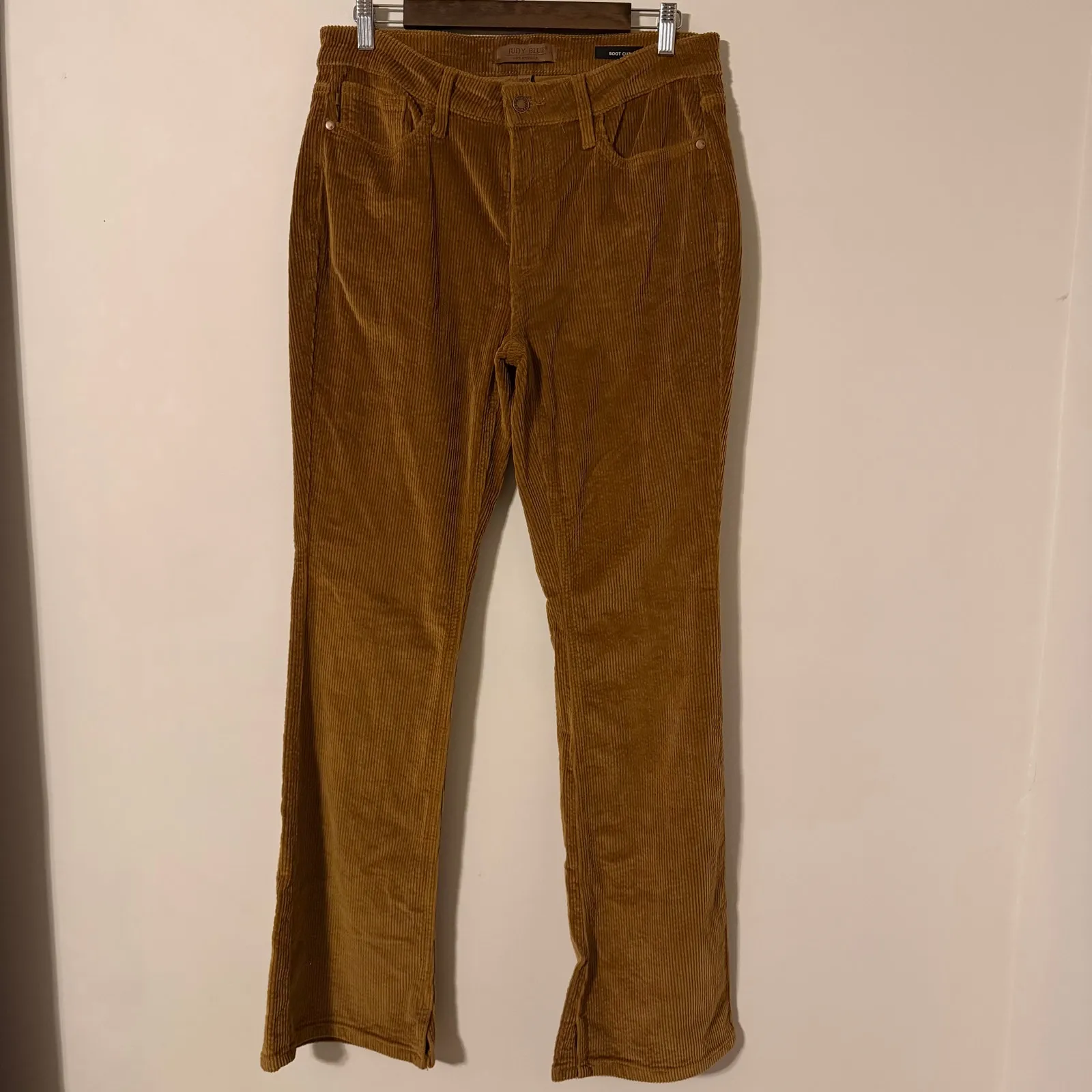 Judy Blue Brown Corduroy Boot Cut High Rise Flare Leg Pants Size 11/30 - Image 3