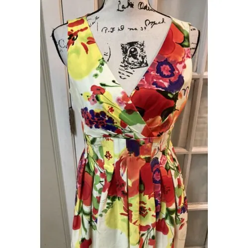 New directions floral Pocketed petite women’s dress NWOTS Red Size 10P - Image 3