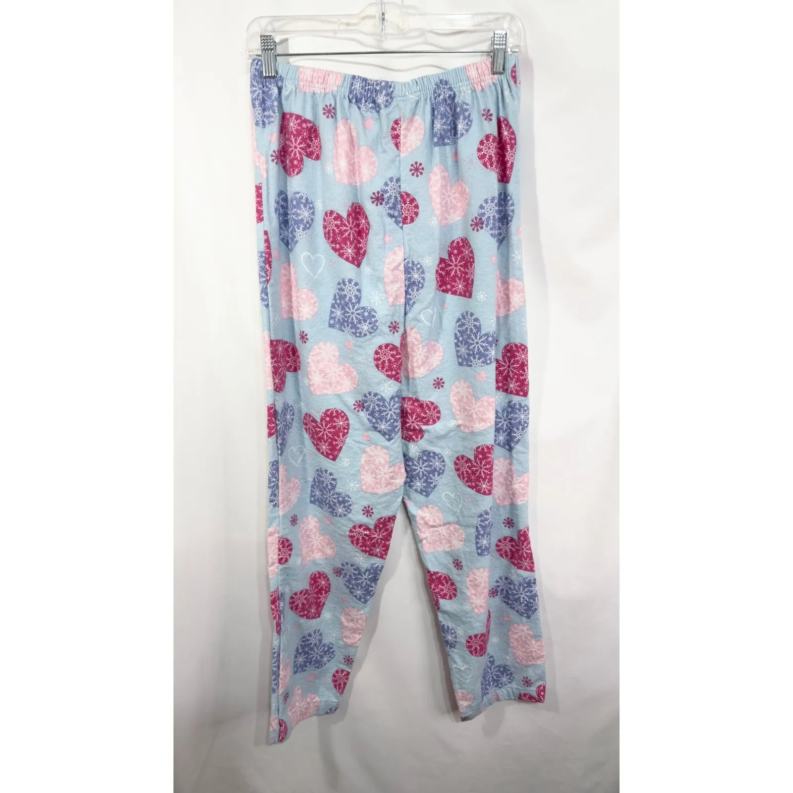 Roamans Dreams Co Plus Size 18 20 Pajama Set Hearts‎ Print Sleepwear Lounge 1053 Blue - Image 3