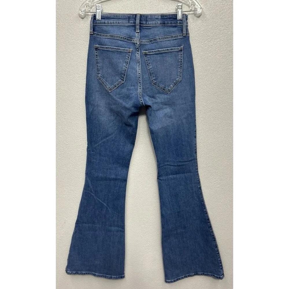 Abercrombie & Fitch The Flare Ultra High Rise Jeans Size 26 Long Blue (26x32) - Image 2