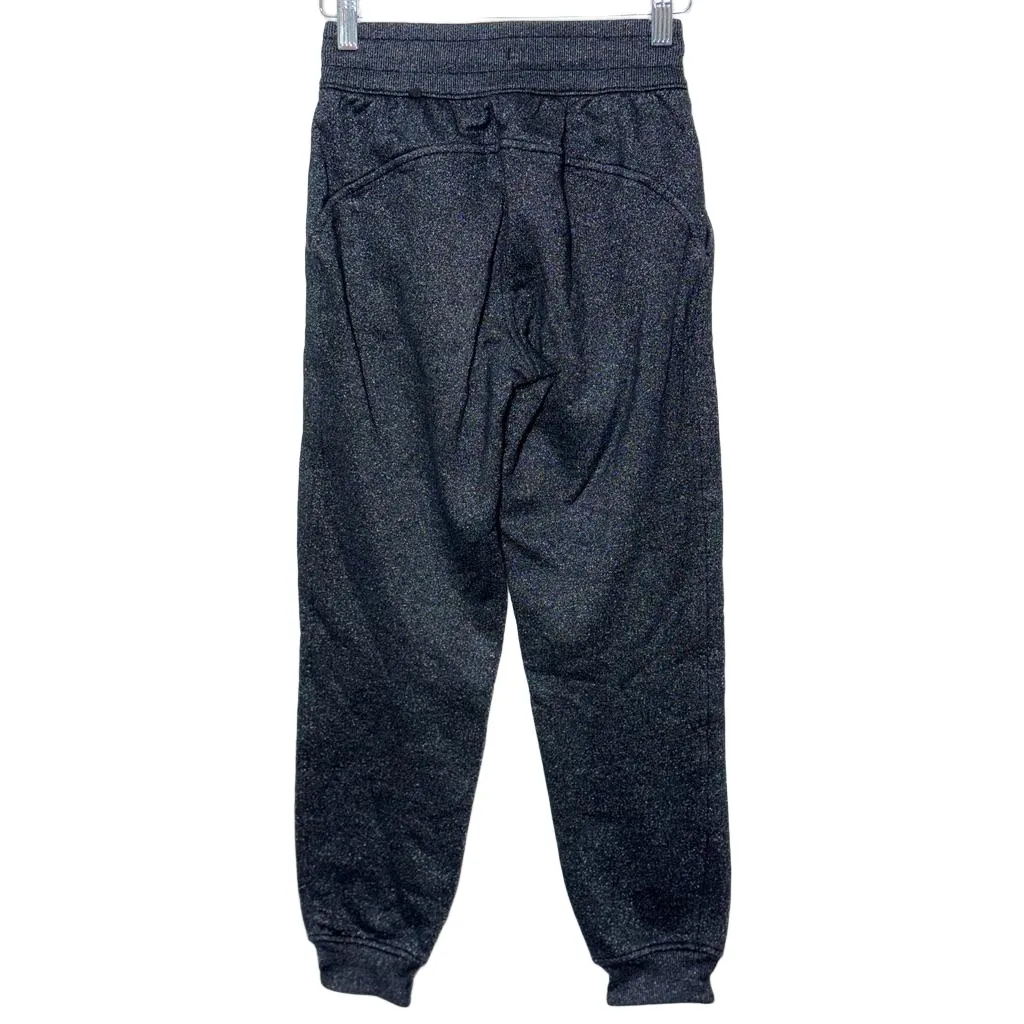 Lululemon Scuba High-Rise Jogger Black Glitter Cotton Fleece Sweatpants Size 0 - Image 7