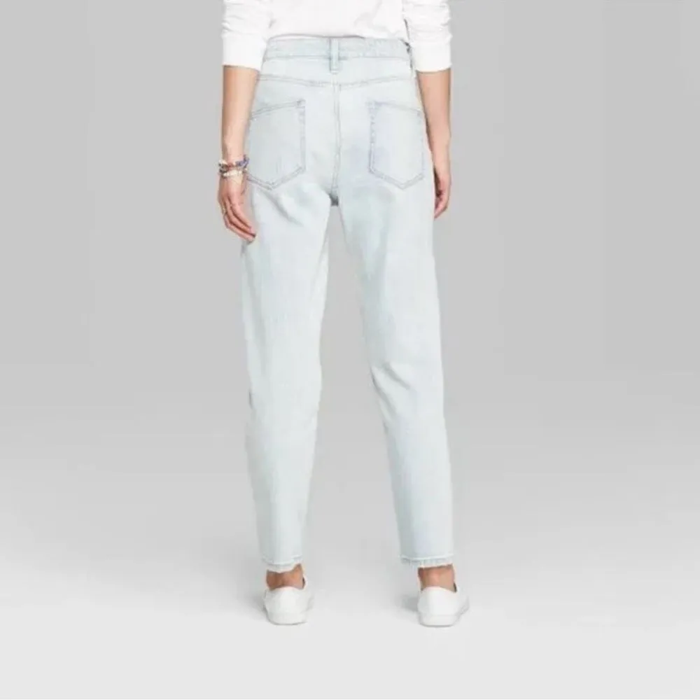 NWT! Wild Fable Distressed Super High Rise Mom Jeans C16 - Image 2