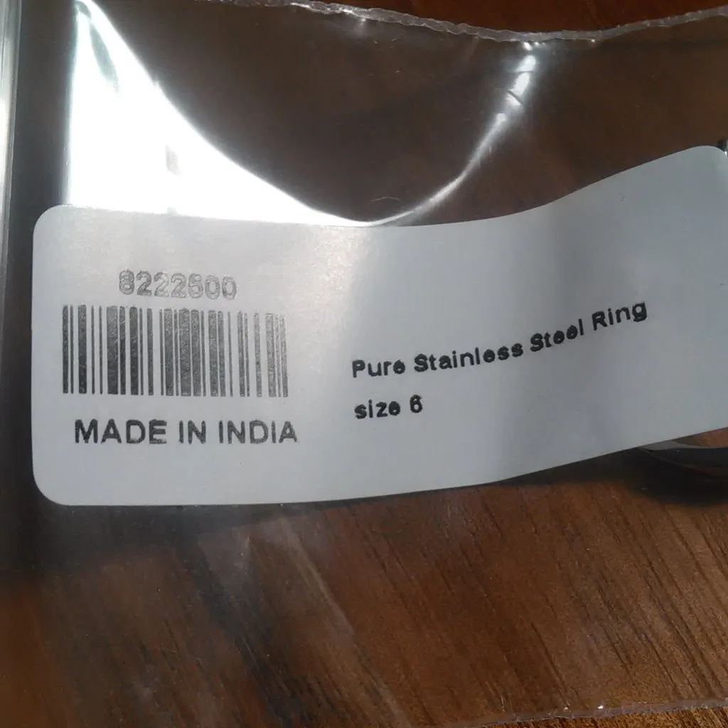 African Amethyst 5 Stone Stainless Steel Heart Ring (Size 6) - Image 15