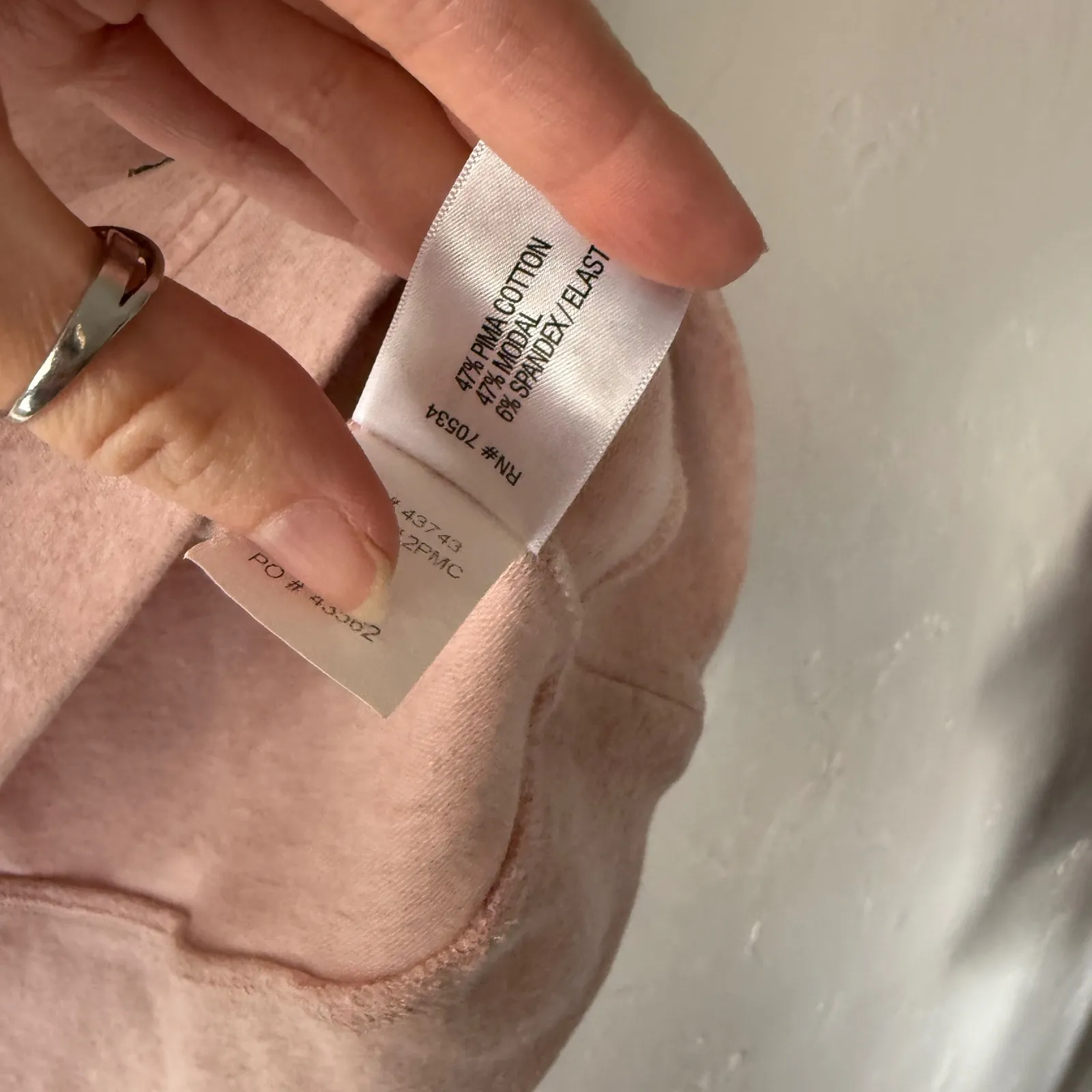 ORVIS Pink Striped Sleeve Sweatshirt Pima Cotton Small Crewneck Pullover Preppy - Image 7