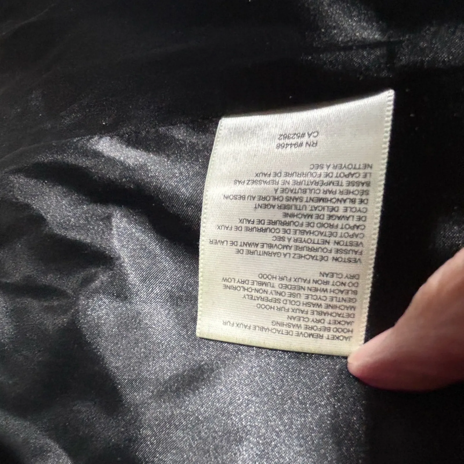 Laundry by Shelli Segal Black Wool Trench Coat Size 8 Removable Fur Hood - Image 13