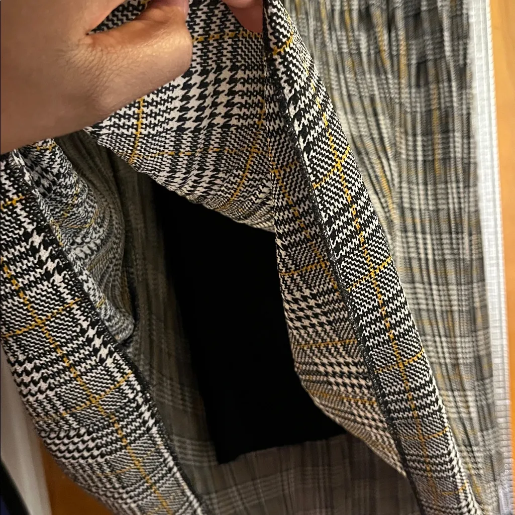 Metro Wear Plaid Midi Skirt Black Size M - Image 5